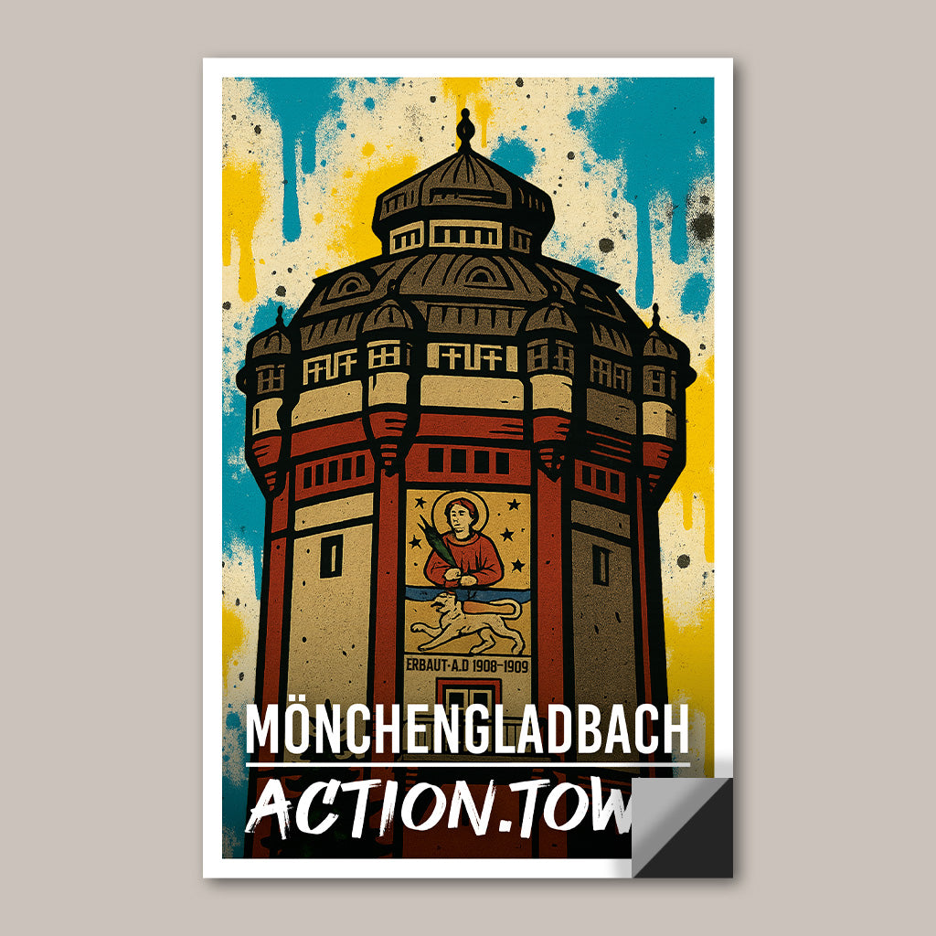 Sticker Wasserturm - Farbenfroh (20 Stück)