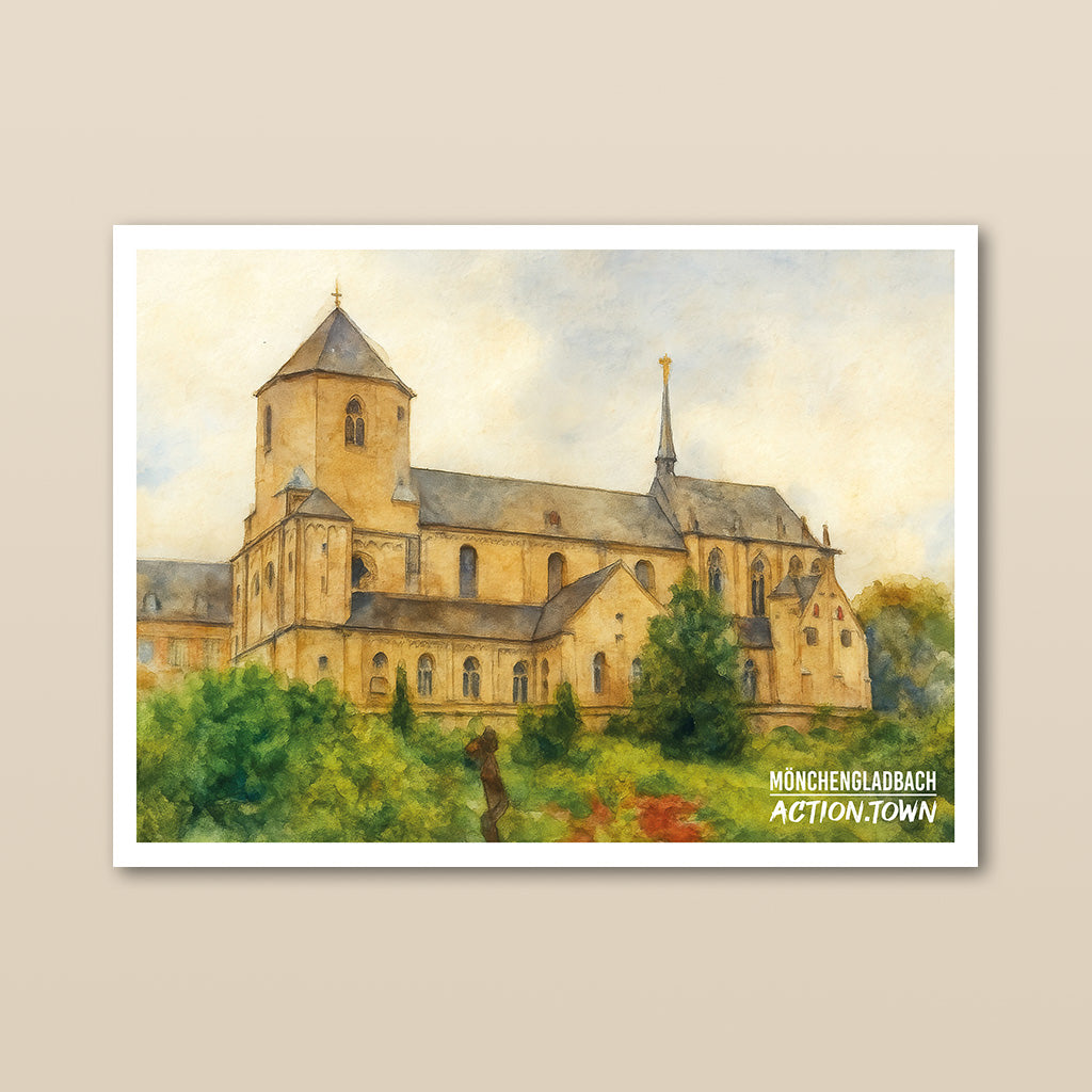 Postkarte Münster St. Vitus - Grüße aus Mönchengladbach